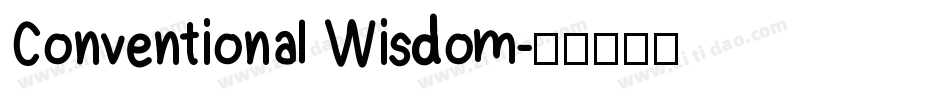Conventional Wisdom字体转换